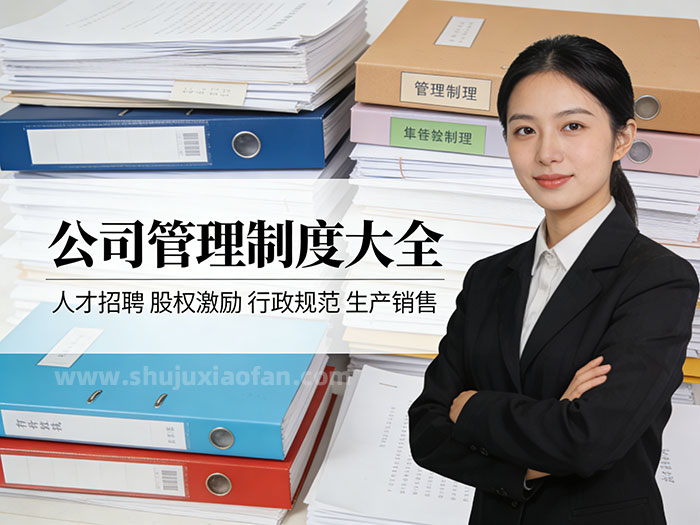 《公司管理制度大全》企业全流程制度 人才招聘 股权激励 行政规范 生产销售 标准化规范化管理