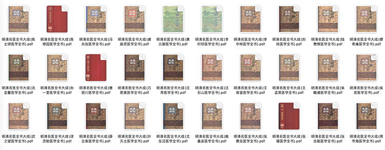 《明清名医全书大成》30册PDF合集 中医古籍经典资源 30位顶尖医家的毕生医学著述 PDF