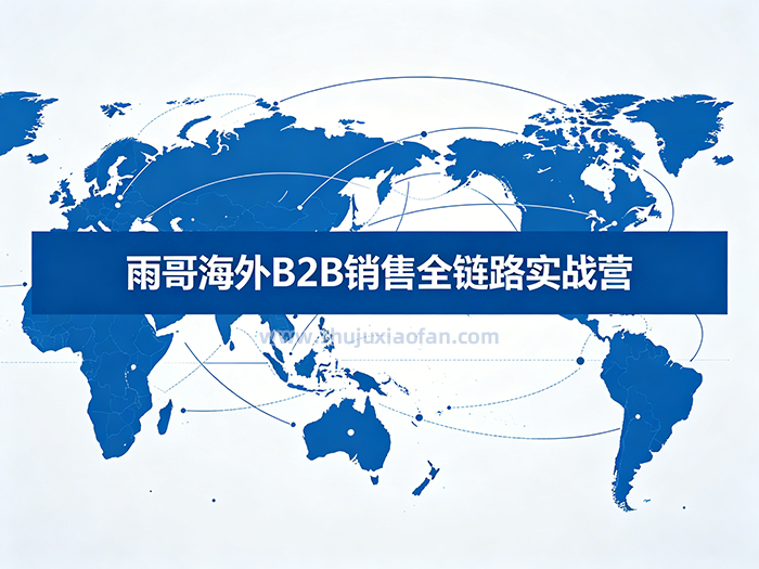 雨哥《海外 B2B 销售全链路实战营》真实业务场景 全流程拆解 全链路闭环 企业出海必看