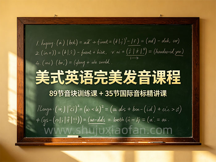 美式英语完美发音课程：89节音块训练课 + 35节国际音标精讲课