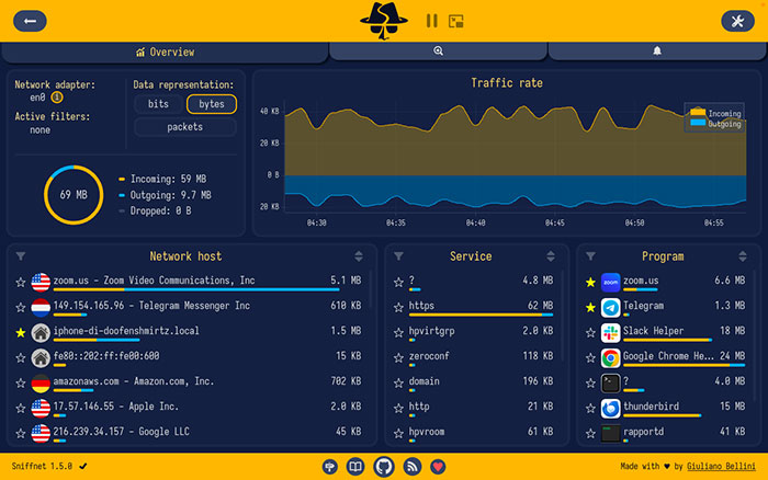 替代 Wireshark 的开源神器 Sniffnet 下一代网络流量监控利器 告别臃肿 颜值逆天 多平台通用