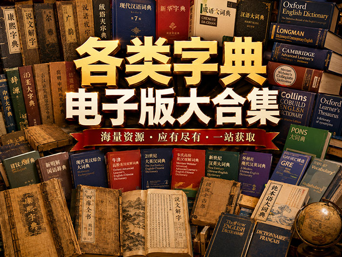 数字文献常备:18.5GB《各类字典电子版大合集》附书籍分类索引清单