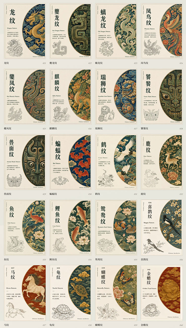中国传统纹样素材库 散落千年的中国纹样整理发布 PNG高清图+详情中文介绍