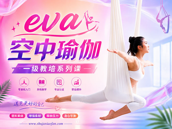 eva 空中瑜伽 一级教培系列课 塑形美体 增强柔韧 释放压力 身心平衡 10节全 MP4