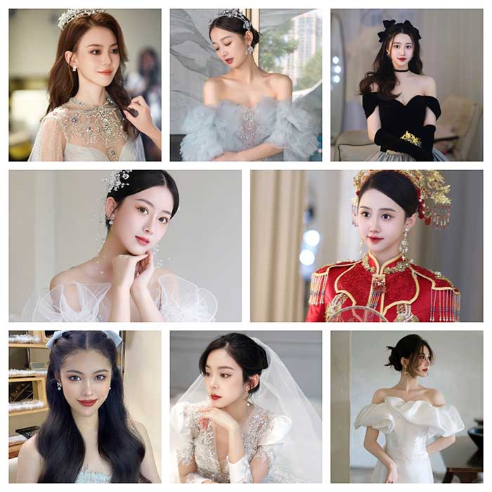 【影楼真实流出】1200+张未打码新娘婚纱照合集 233组高清私密结婚照 真实新娘私房写真 无水印完整原图全收录