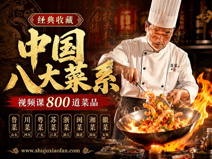 【珍藏级】中国八大菜系视频教程全套800道菜谱 经典名菜烹饪教学视频 厨师培训零基础入门 美食制作教程合集 RMVB