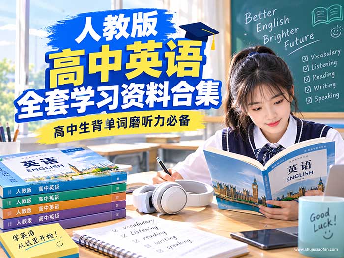 人教版高中英语全套学习资料合集|单词表+课文音频+单词视频+原文翻译 高中生背单词磨听力必备