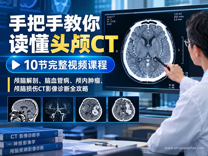 手把手教你读懂头颅CT,10节完整视频课程——急诊科神经内科临床医师必备的颅脑CT读片系统教程 MP4