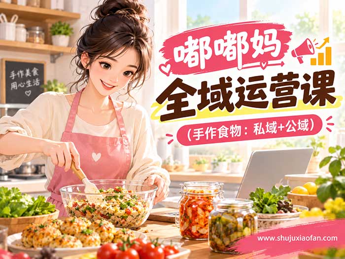 嘟嘟妈全域运营课完整版|手作食物私域 + 公域引流实战教程,宝妈私房烘焙手工零食创业必学干货 MP4