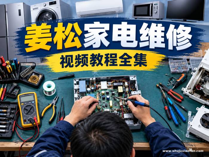姜松家电维修视频教程全集|零基础学空调冰箱洗衣机热水器燃气灶维修,从入门到精通的实战案例教学 MP4