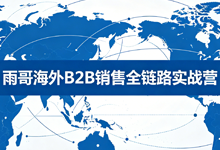 雨哥《海外 B2B 销售全链路实战营》真实业务场景 全流程拆解 全链路闭环 企业出海必看