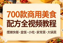 700 款商用美食配方全集：摆摊快餐・盒饭・家常菜・大锅菜 150G全视频教程 零基础手把手教学 MP4