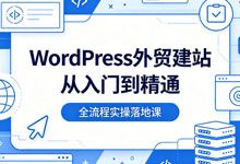 《WordPress外贸建站从入门到精通》全流程实操落地课 完全面向实操 MP4