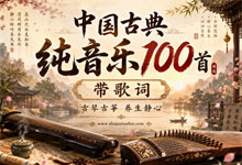 中国古典纯音乐100首带歌词 古琴古筝琵琶等传统乐器的经典曲目 放松身心 缓解压力 FLAC LRC