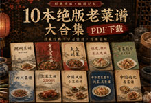 【珍藏级免费资源】10本绝版老菜谱大合集 PDF打包下载 经典家常菜谱 烹饪爱好者必藏