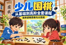 少儿围棋从基础到高阶全套课程｜爱棋道体系布局中盘官子死活专项训练，系统培养逻辑思维与大局观（180+讲完整版）