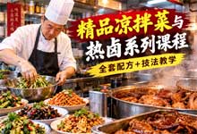 精品凉拌菜与热卤系列课程全套配方技法教学 ——140 集实操视频，从万能红油到麻辣羊货，凉拌菜卤味摆摊开店必备