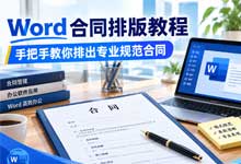 Word合同排版教程——手把手教你排出专业规范合同｜零基础办公软件视频课 附全套配套素材 行政文员法务必备 MP4