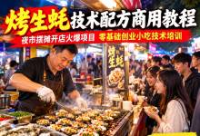 烤生蚝技术配方商用教程 夜市摆摊开店火爆项目 蒜蓉生蚝扇贝秘制料汁全套视频教学 零基础创业小吃技术培训 MP4