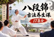 八段锦古法养生课17集全：太极文武八段锦教学+呼吸法+站桩+推腹法，零基础入门，告别亚健康、回春抗老 MP4